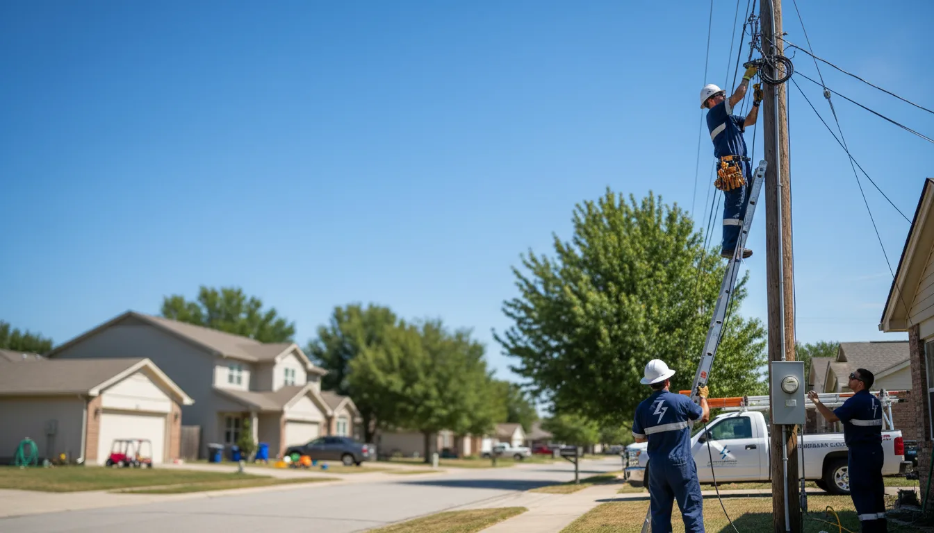 Residential electrician providing installation services in Dalbo, MN